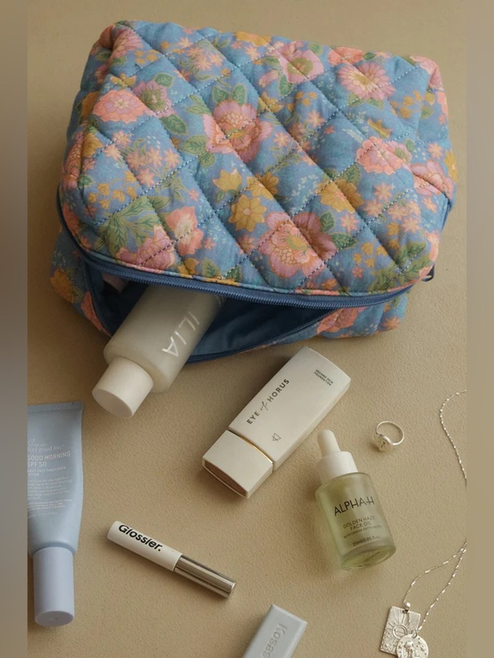 Spell Quilted Large Makeup Bag